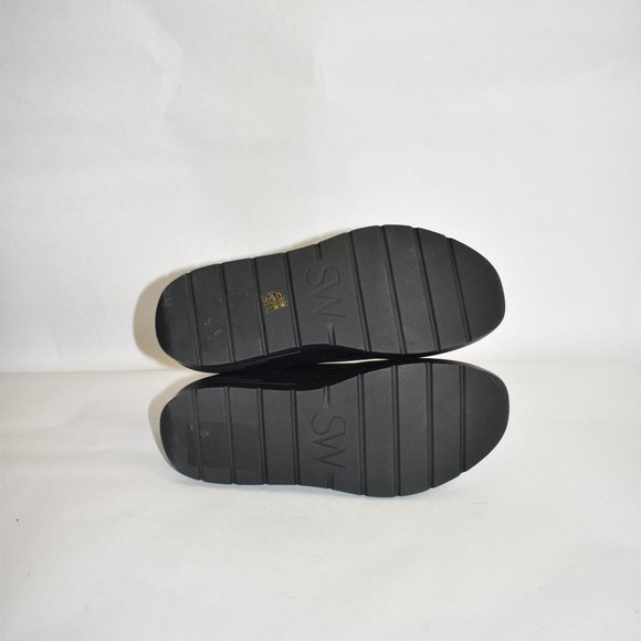 STUART WEITZMAN EVONNA BOOT PLATFORM SOCK  LEATHER STRETCH BLACK  8 (P19) - Picture 10 of 11